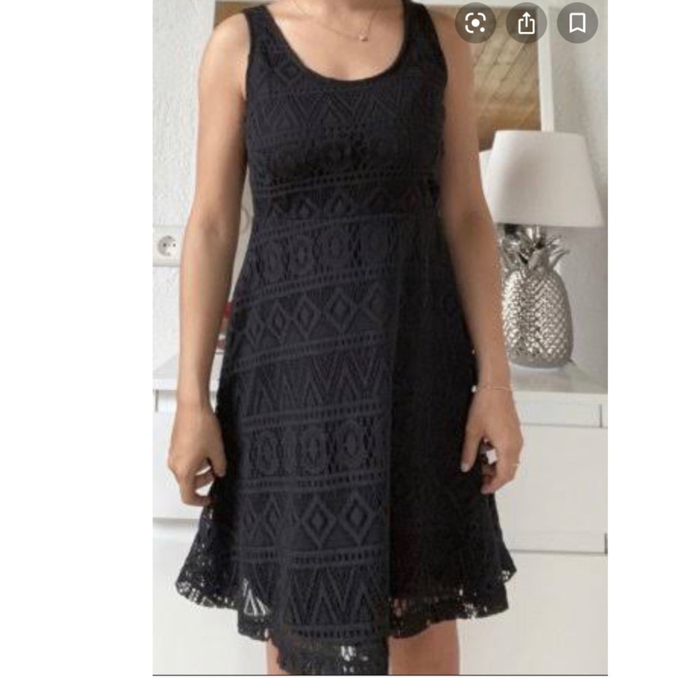 Mossimo Supply Black  Lace Dress   (Medium/Medium)